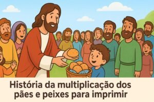 História da multiplicação dos pães e peixes para imprimir em pdf