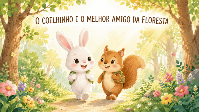 História infantil O Coelhinho e o Melhor Amigo da Floresta