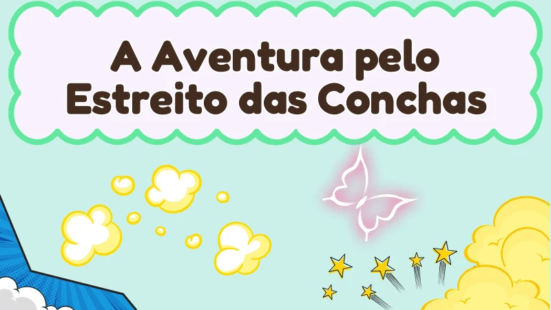 Capa da história infantil A Aventura pelo Estreito das Conchas