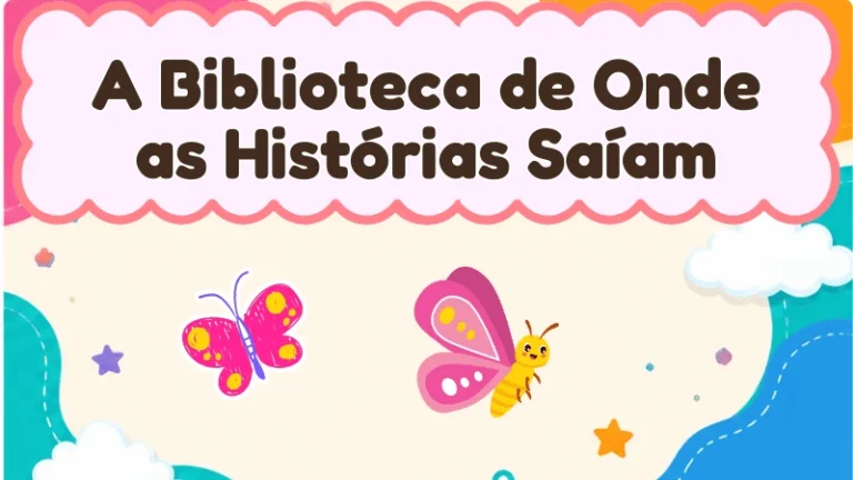 Capa da história infantil A Biblioteca de Onde as Histórias Saíam
