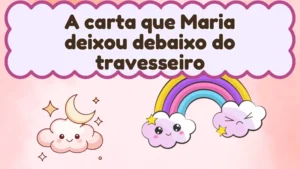 Capa da história infantil A carta que Maria deixou debaixo do travesseiro