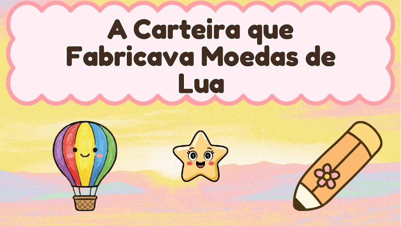 Capa da história infantil A Carteira que Fabricava Moedas de Lua