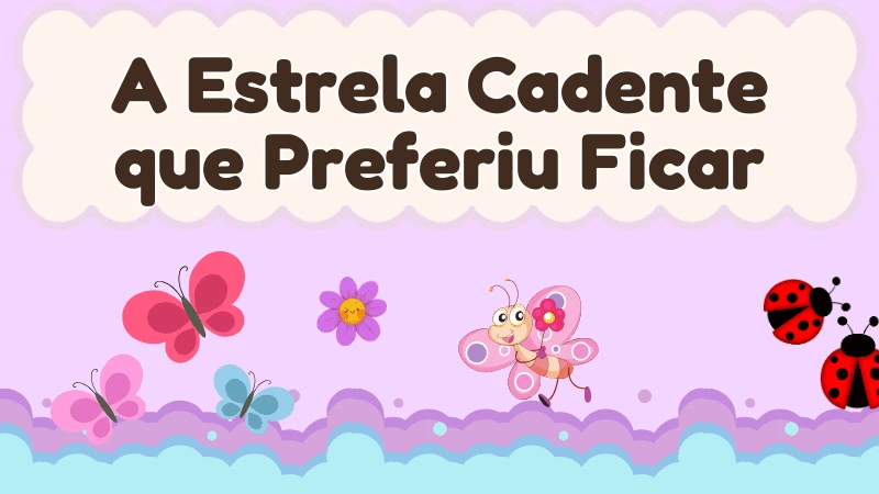 Capa da história infantil A Estrela Cadente que Preferiu Ficar