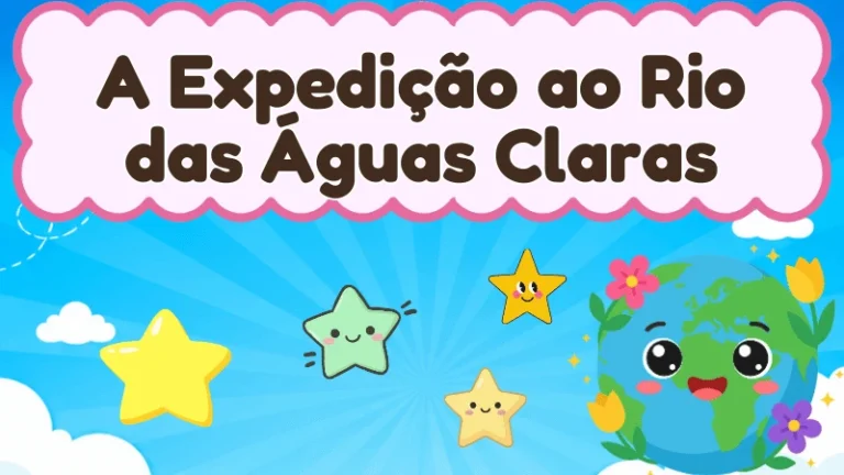Capa da história infantil A Expedição ao Rio das Águas Claras