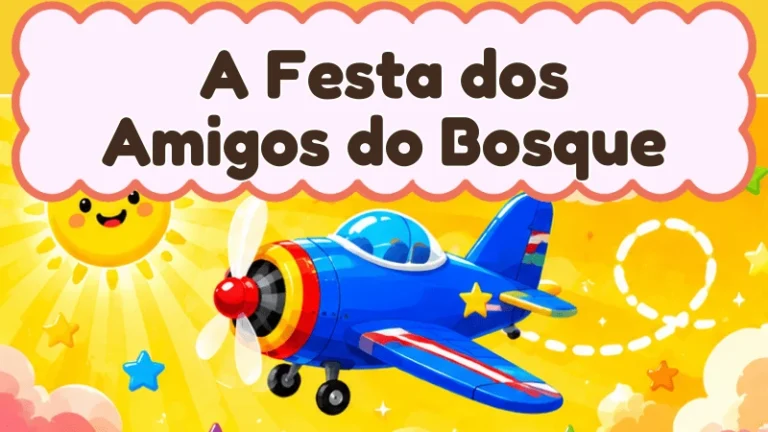 Capa da história infantil A Festa dos Amigos do Bosque