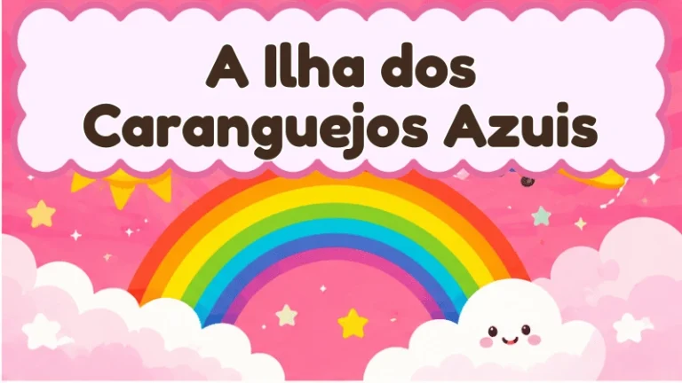 Capa da história infantil A Ilha dos Caranguejos Azuis