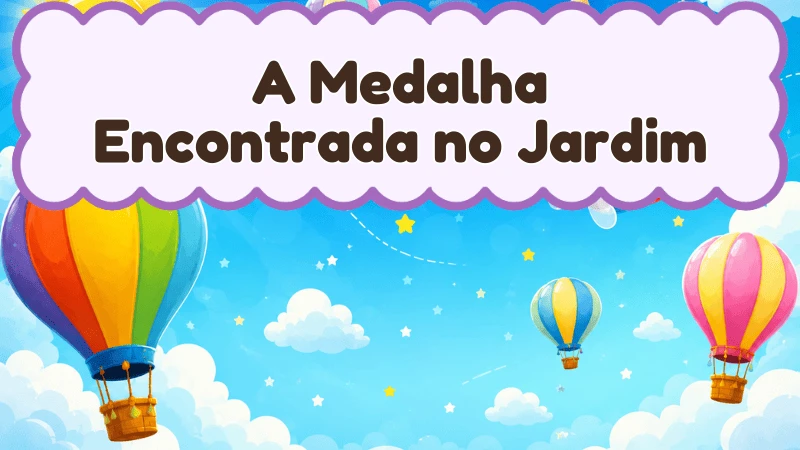 Capa da história infantil A Medalha Encontrada no Jardim