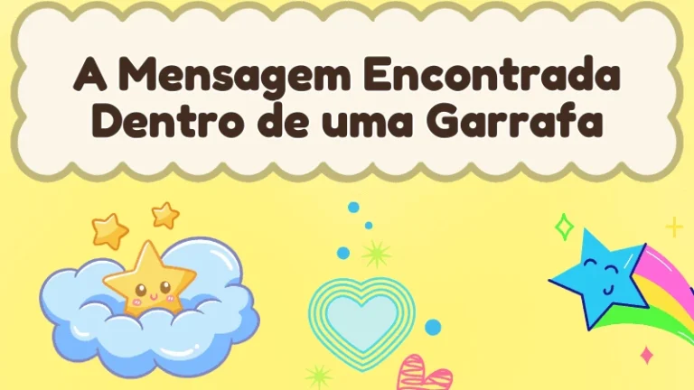 Capa da história infantil A Mensagem Encontrada Dentro de uma Garrafa