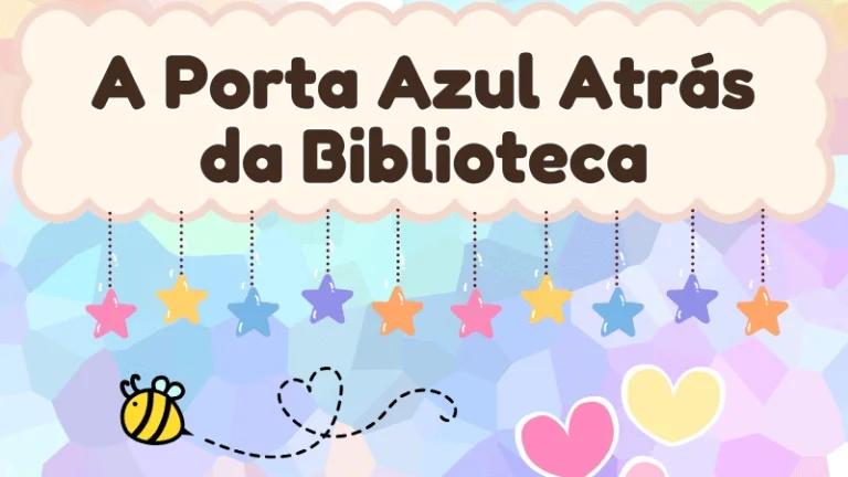 Capa da história infantil A Porta Azul Atrás da Biblioteca