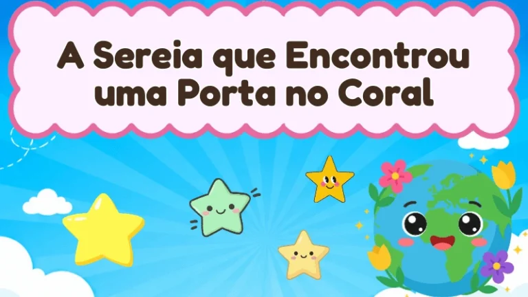 Capa da história infantil A Sereia que Encontrou uma Porta no Coral