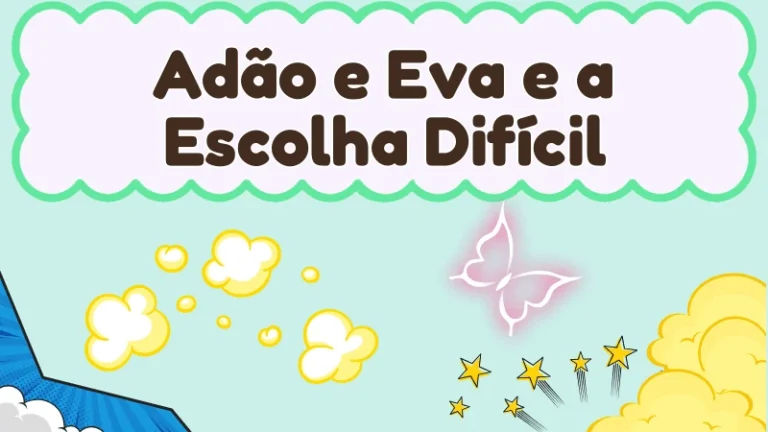 Capa da história infantil Adão e Eva e a Escolha Difícil