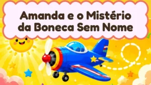 Capa da história infantil Amanda e o Mistério da Boneca Sem Nome