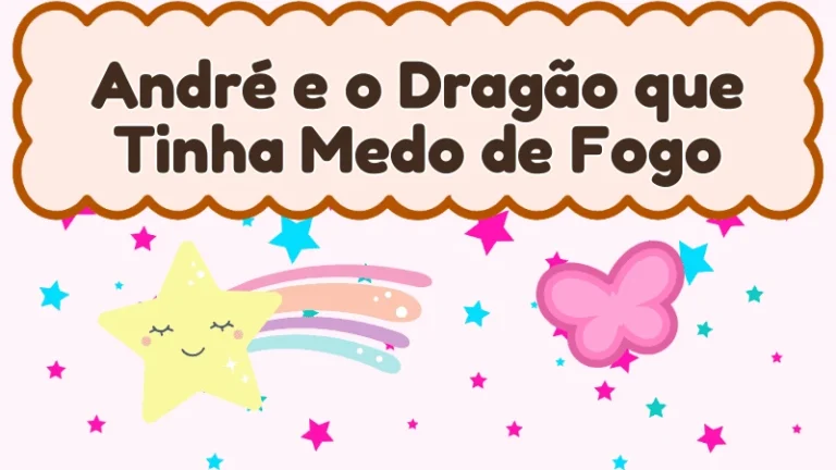 Capa da história infantil André e o Dragão que Tinha Medo de Fogo