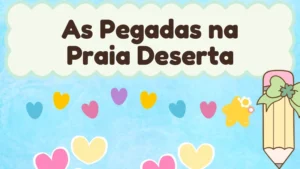 Capa da história infantil As Pegadas na Praia Deserta