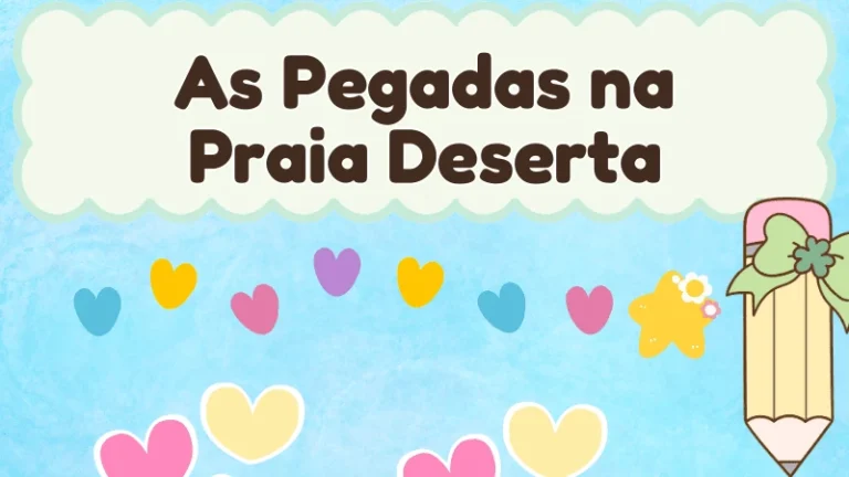 Capa da história infantil As Pegadas na Praia Deserta