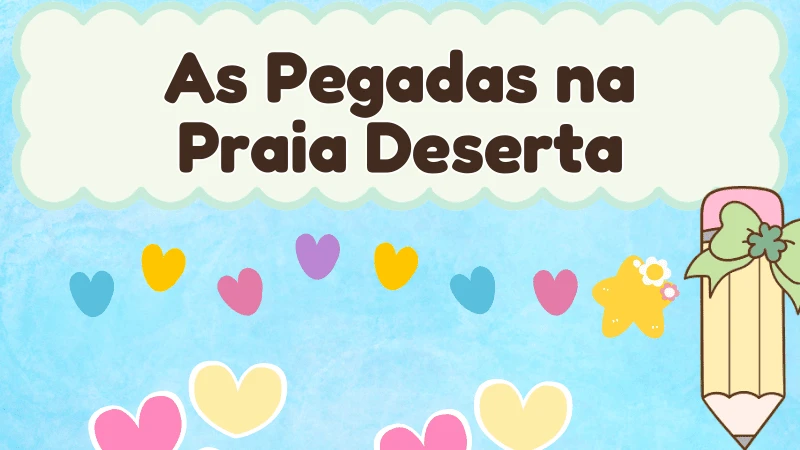 Capa da história infantil As Pegadas na Praia Deserta