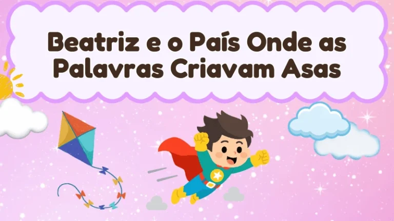 Capa da história infantil Beatriz e o País Onde as Palavras Criavam Asas