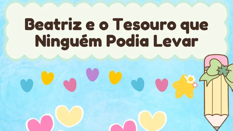 Capa da história infantil Beatriz e o Tesouro que Ninguém Podia Levar