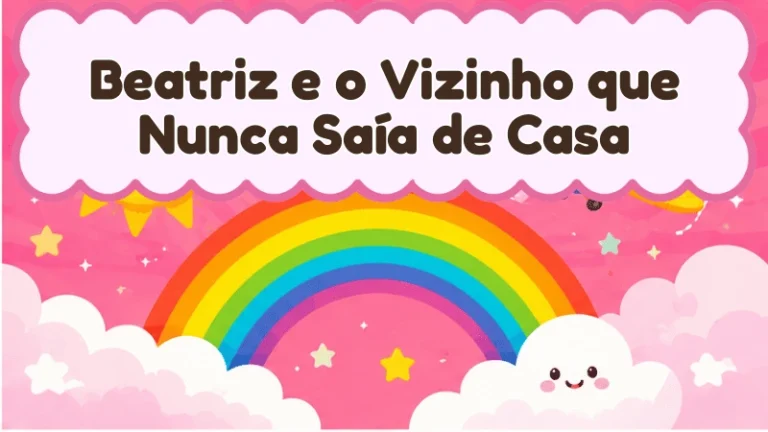 Capa da história infantil Beatriz e o Vizinho que Nunca Saía de Casa