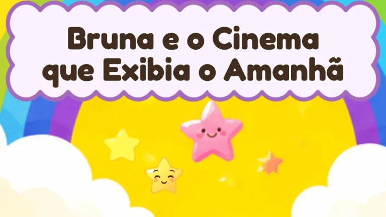 Capa da história infantil Bruna e o Cinema que Exibia o Amanhã
