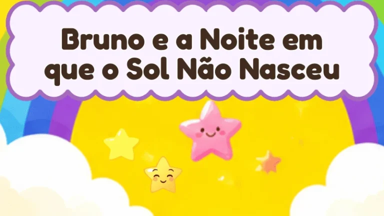 Capa da história infantil Bruno e a Noite em que o Sol Não Nasceu