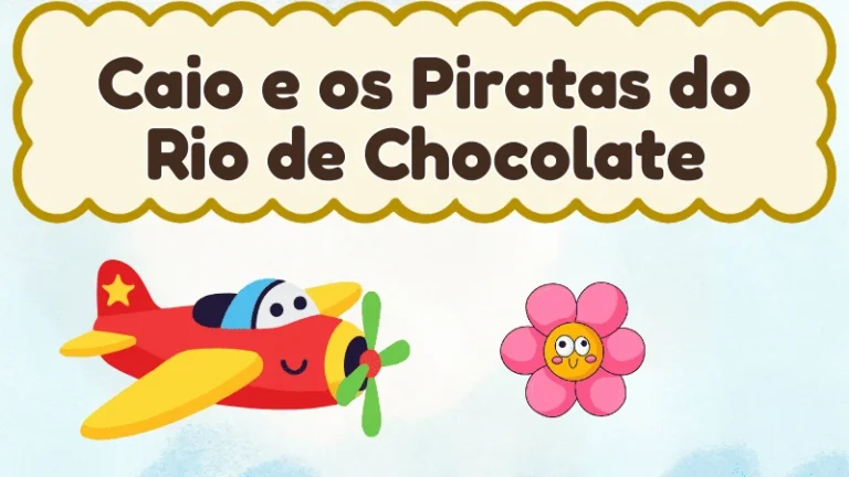 Capa da história infantil Caio e os Piratas do Rio de Chocolate