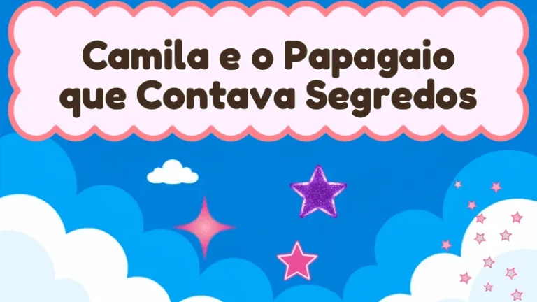 Capa da história infantil Camila e o Papagaio que Contava Segredos