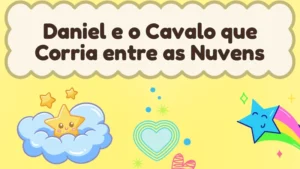 Capa da história infantil Daniel e o Cavalo que Corria entre as Nuvens