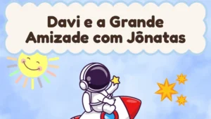 Capa da história infantil Davi e a Grande Amizade com Jônatas