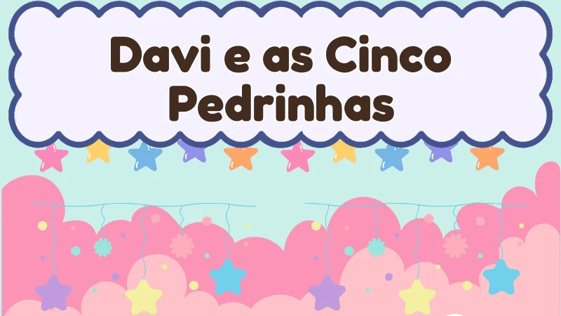 Capa da história infantil Davi e as Cinco Pedrinhas