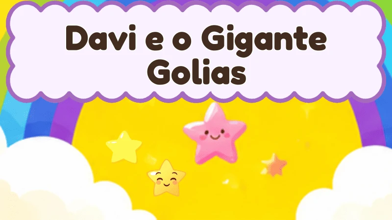 Capa da história infantil Davi e o Gigante Golias