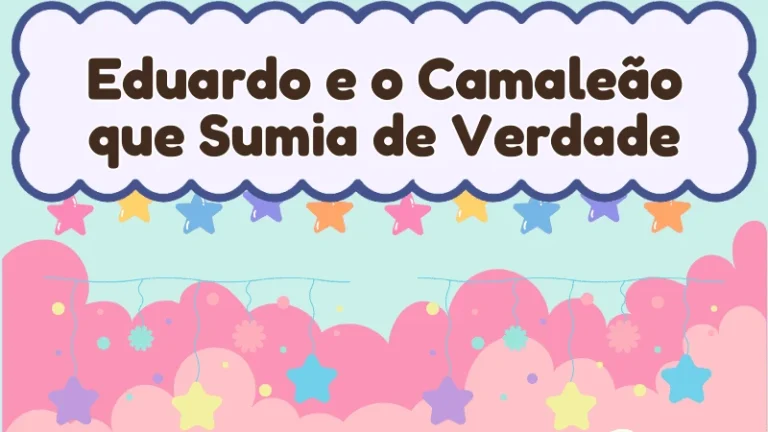 Capa da história infantil Eduardo e o Camaleão que Sumia de Verdade
