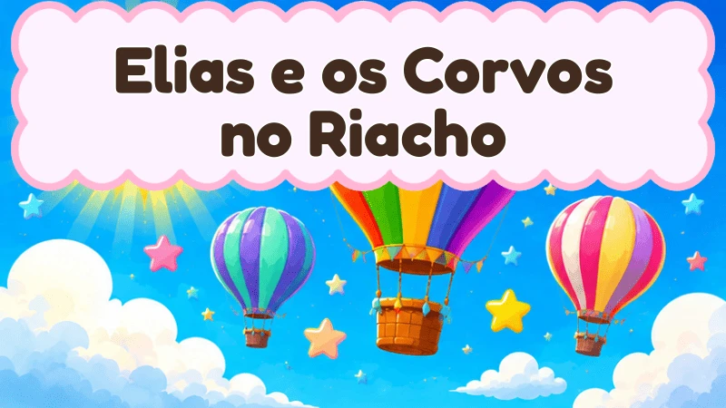 Capa da história infantil Elias e os Corvos no Riacho