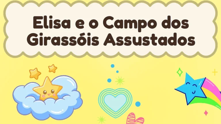 Capa da história infantil Elisa e o Campo dos Girassóis Assustados