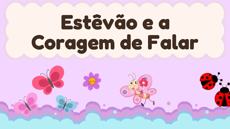 Capa da história infantil Estêvão e a Coragem de Falar