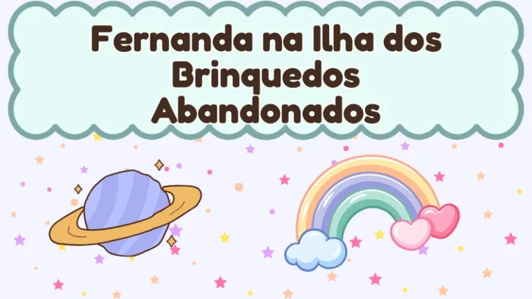 Capa da história infantil Fernanda na Ilha dos Brinquedos Abandonados