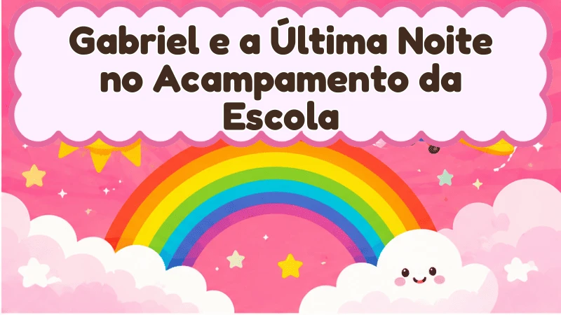 Capa da história infantil Gabriel e a Última Noite no Acampamento da Escola