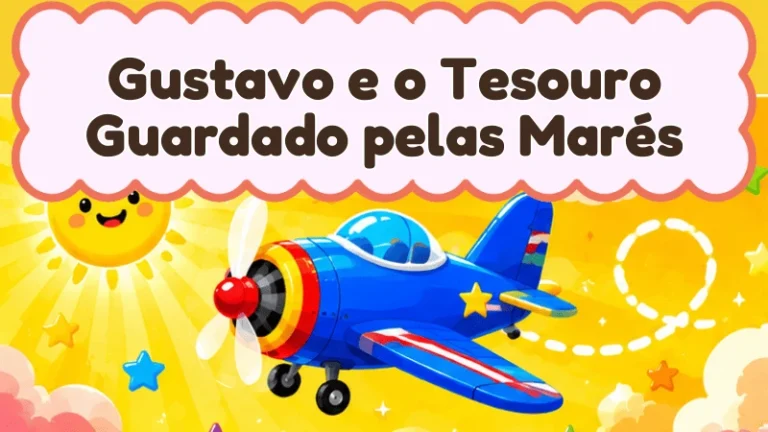 Capa da história infantil Gustavo e o Tesouro Guardado pelas Marés