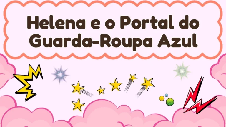 Capa da história infantil Helena e o Portal do Guarda-Roupa Azul