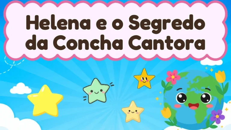 Capa da história infantil Helena e o Segredo da Concha Cantora