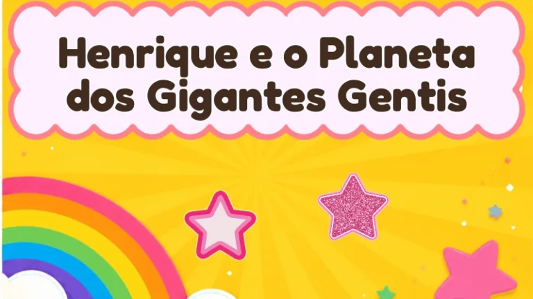 Capa da história infantil Henrique e o Planeta dos Gigantes Gentis