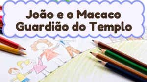 Capa da história infantil João e o Macaco Guardião do Templo