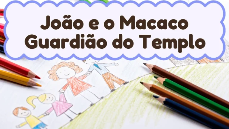 Capa da história infantil João e o Macaco Guardião do Templo