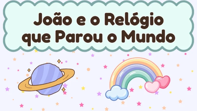 Capa da história infantil João e o Relógio que Parou o Mundo
