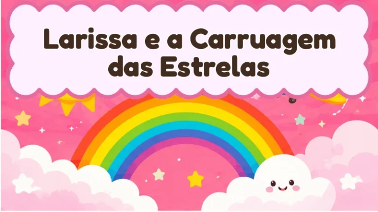 Capa da história infantil Larissa e a Carruagem das Estrelas