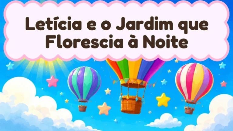 Capa da história infantil Letícia e o Jardim que Florescia à Noite