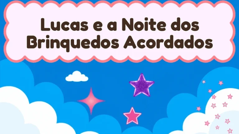 Capa da história infantil Lucas e a Noite dos Brinquedos Acordados