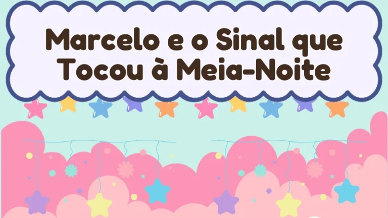 Capa da história infantil Marcelo e o Sinal que Tocou à Meia-Noite