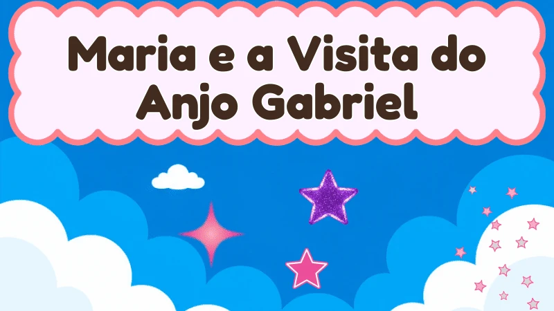 Capa da história infantil Maria e a Visita do Anjo Gabriel
