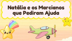 Capa da história infantil Natália e os Marcianos que Pediram Ajuda